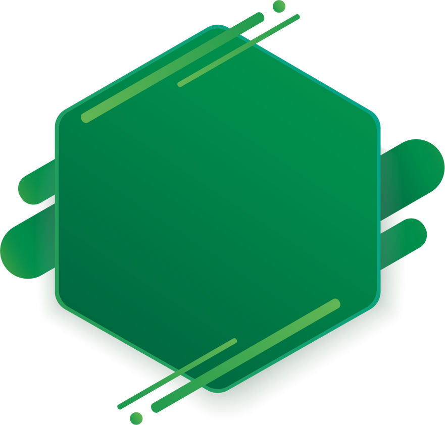 green hexagon